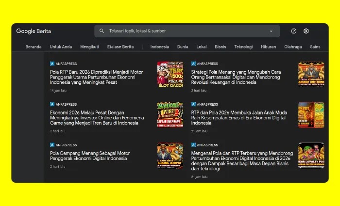Google News kebobolan, promosi konten judol seliweran